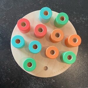 Lovevery Wooden Stacking Peg Board Puzzle
